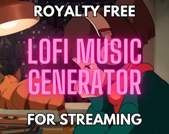Royalty-vrije muziek Lofi Generator AI Achtergrondmuziek Streaming Loop Software ChatGPT