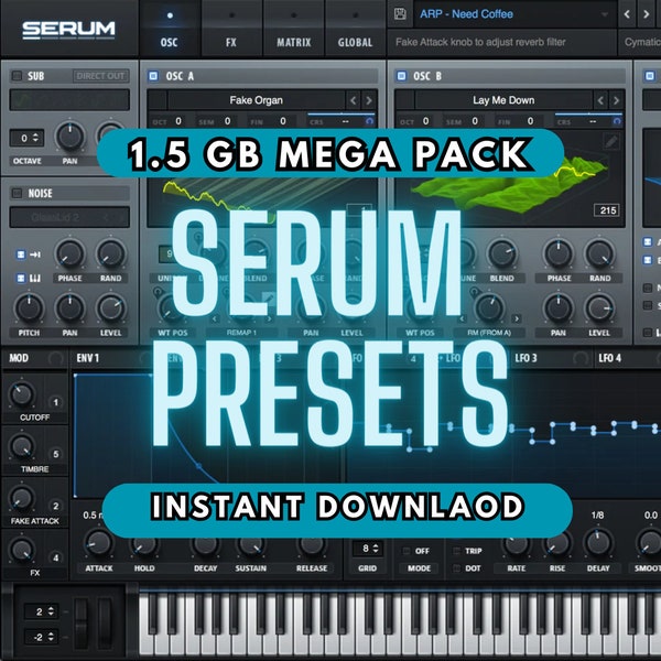 1000+ SERUM Presets Pack 2024 WINDOWS music production mixing mastering waves fabfilter life activated vst vst3 instant download