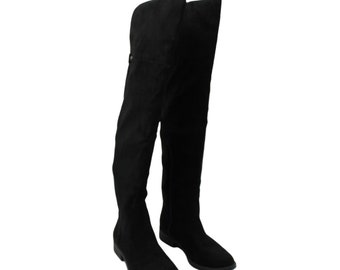 Stivaletti Donna In Pelle Scamosciata Sintetica Nera Con Dettagli A Maglia – Suola In Gomma, Tacco 3 Cm, Slip-on, Ideali Per Autunno-inverno
