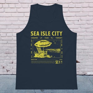 Sea Isle City New Jersey Retro Graphic Tank, Vintage Sea Isle Unisex Summer Shirt