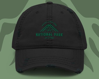 Enjoy Life One National Park At a Time Embroidered Dad Hat, Granola Girl Outdoor Lover Hat, Nature Lover Gift, Trendy Summer Dad Hat