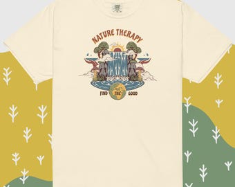 Nature Therapy Outdoor Lover National Park Comfortkleuren Unisex katoenen t-shirt, mueslimeisje cadeau