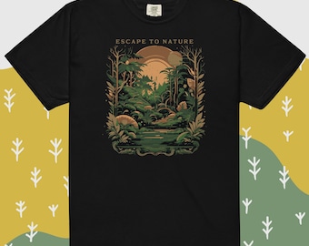 Escape to Nature Unisex Comfort Colors Shirt, Whimsy Goth Forest TShirt