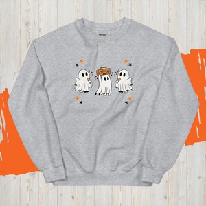 Halloween Ghost Crewneck Sweatshirt, Cute Ghost Party Shirt, Womens Halloween Hoodie, Cute Fall Shirt, Spooky Season Shirt Halloween Gift