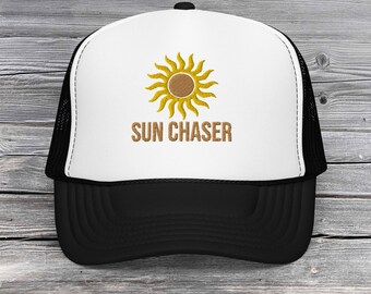 Sun Chaser Trucker Hat Summer Brunch Foam Trucker Hat | Bachelorette Custom Hats Sun Lover Hat Beach Boat Custom Trucker Hat