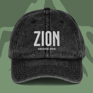 Zion National Park Embroidered Vintage Wash Dad Hat, National Park Hat, Granola Girl Outdoor Lover Gift