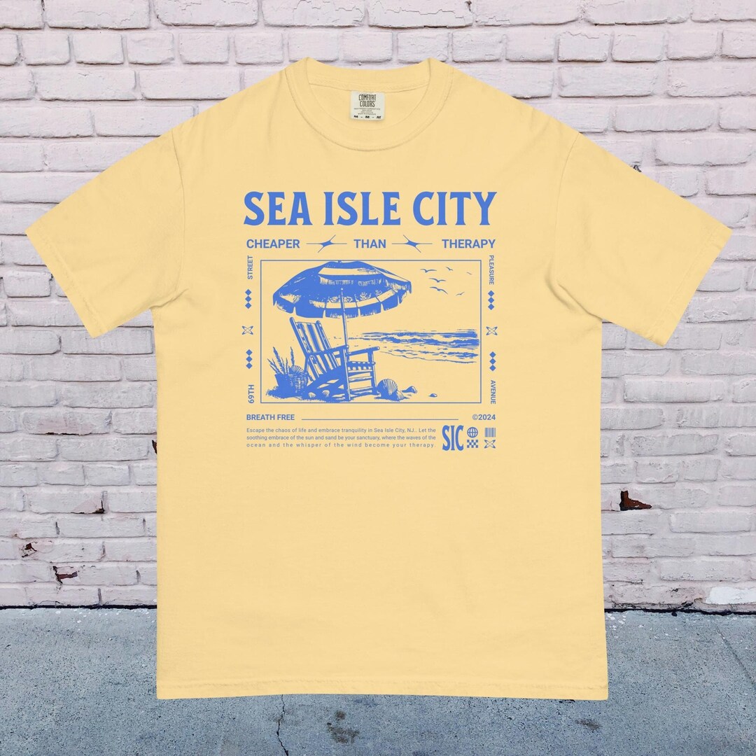 Sea Isle City New Jersey Retro Graphic Tee, Vintage Sea Isle Unisex ...