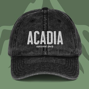Acadia National Park Vintage Embroidered Dad Hat, Retro National Park Hat, Acadia Maine Outdoor Lover, Granola Girl Aesthetic
