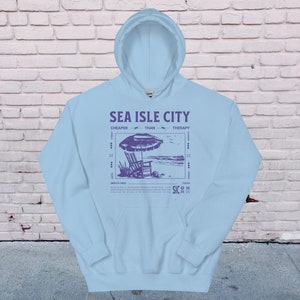 Sea Isle City Beach New Jersey Retro Hoodie, Vintage Sea Isle City Summer Sweatshirt