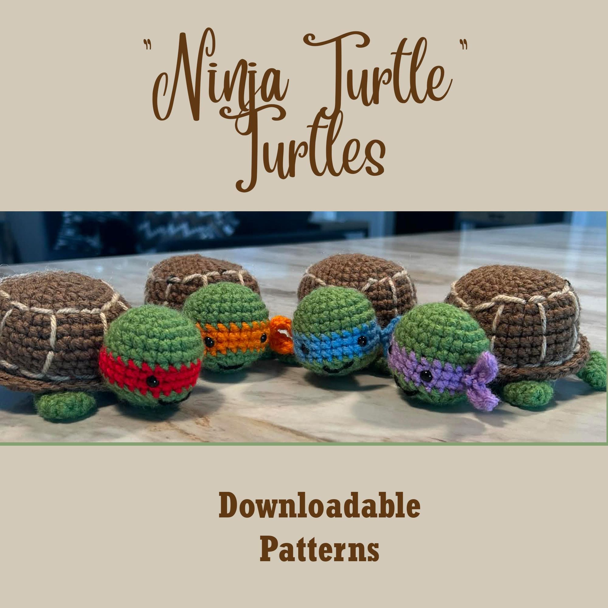30 Ninja Turtle Crochet Patterns to Stitch for Fans, Gifts, and Playtime 16 Ninja Turtles Amigurumi Pattern Set