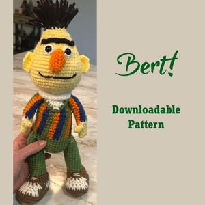 Bert-haakpatroon, amigurumi, pop, personage uit Sesamstraat