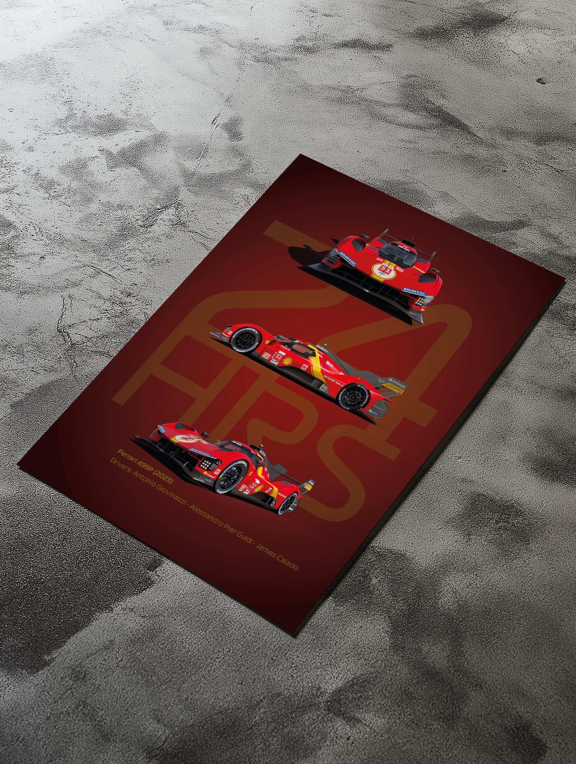 Number 51 Racing Number Ferrari Lemans 2023 WEC 499p,winner,number 51,racing Fan Gift,high ...