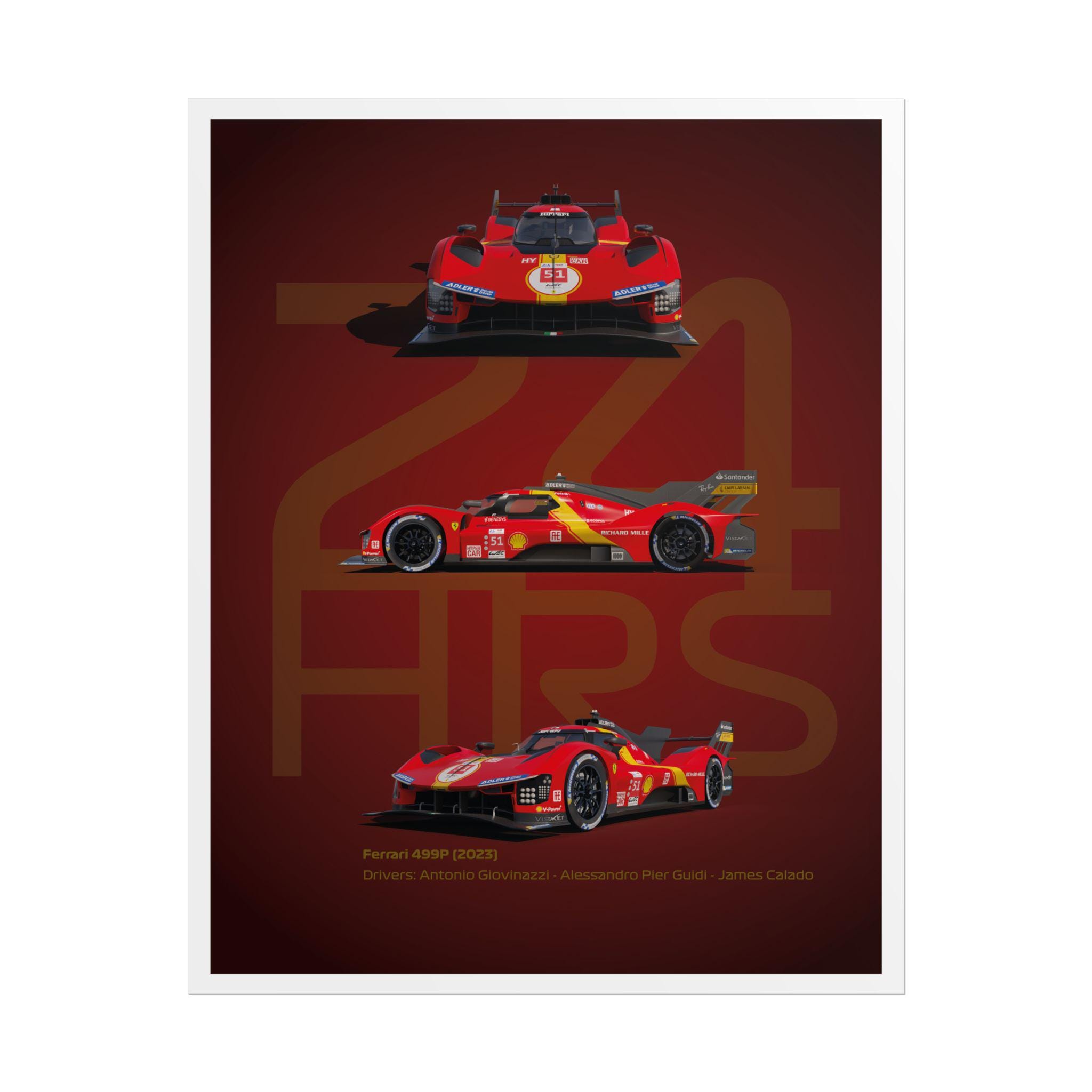 Number 51 Racing Number Ferrari Lemans 2023 WEC 499p,winner,number 51,racing Fan Gift,high ...