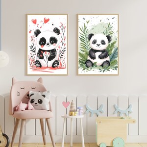 Panda poster for kids | Wall art Print | Digital download