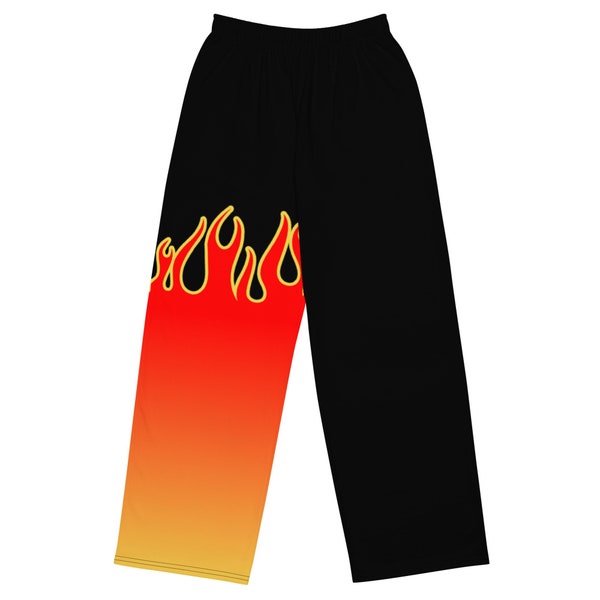 Fighting Flame Wide-Leg Training Pants Joggers Trousers Pyjamas