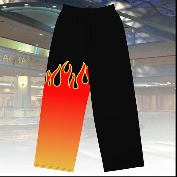 Fighting Flame Wide-leg Training Pants Joggers Trousers Pyjamas - Etsy