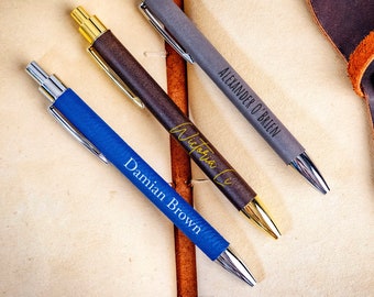 Personalized Leather Pen,  Custom Leather Pen, Personalized Pen, Engraved Leather with Name, Special Pen, Official Pen, Special Pen