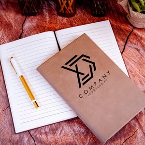 Personalized Leather Journal, Company Logo Leather Journal, Custom Journal Notebook, Personalized Travel Journal, Gift For Her