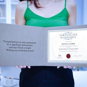 Personalisierter Diplom-Halter, Diplom-Rahmen, Diplom-Abdeckung, Abschlussgeschenk, Diplom-Inhaber, Zertifikatsordner, Leder-Diplom-Halter
