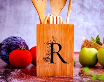 Personalized Bamboo Salad Hands Set, Salad Fork, Custom Bamboo, Kitchen Accessory,  Personalized Cooking Gifts, Kitchen Utensils,