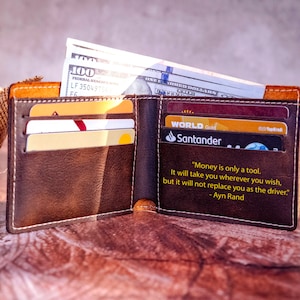 Cartera personalizada para hombre, Cartera de cuero, Cartera personalizada, Carteras de cuero sintético grabables, Cartera de cuero minimalista, Cartera para padrinos de boda