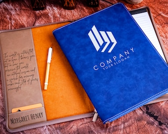 Personalized Zipper Portfolio, Refillable Portfolio, Custom Portfolio With Zipper, Corporate Gift, Business Gifts, Custom Company Logo