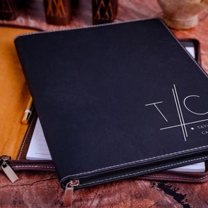 Portfolio personnalisé avec fermeture à glissière, Portfolio rechargeable, Portfolio personnalisé avec fermeture à glissière, Portfolio en cuir personnalisé, Portfolio avec fermeture à glissière