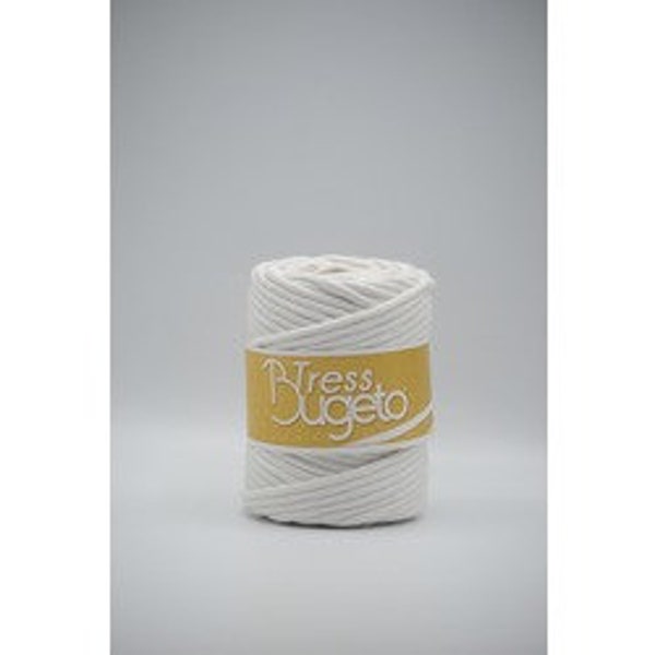 Touwgaren 100% gerecycled katoenen koord voor het naaien van manden, tassen, placemats, tapijten, lokken - Bugeto