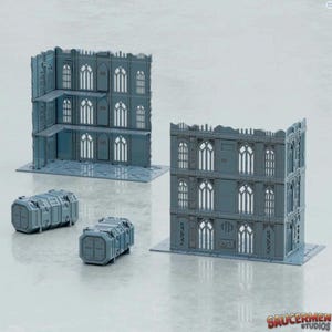 Terreno de torneio de 40K – Ruínas e edifícios góticos