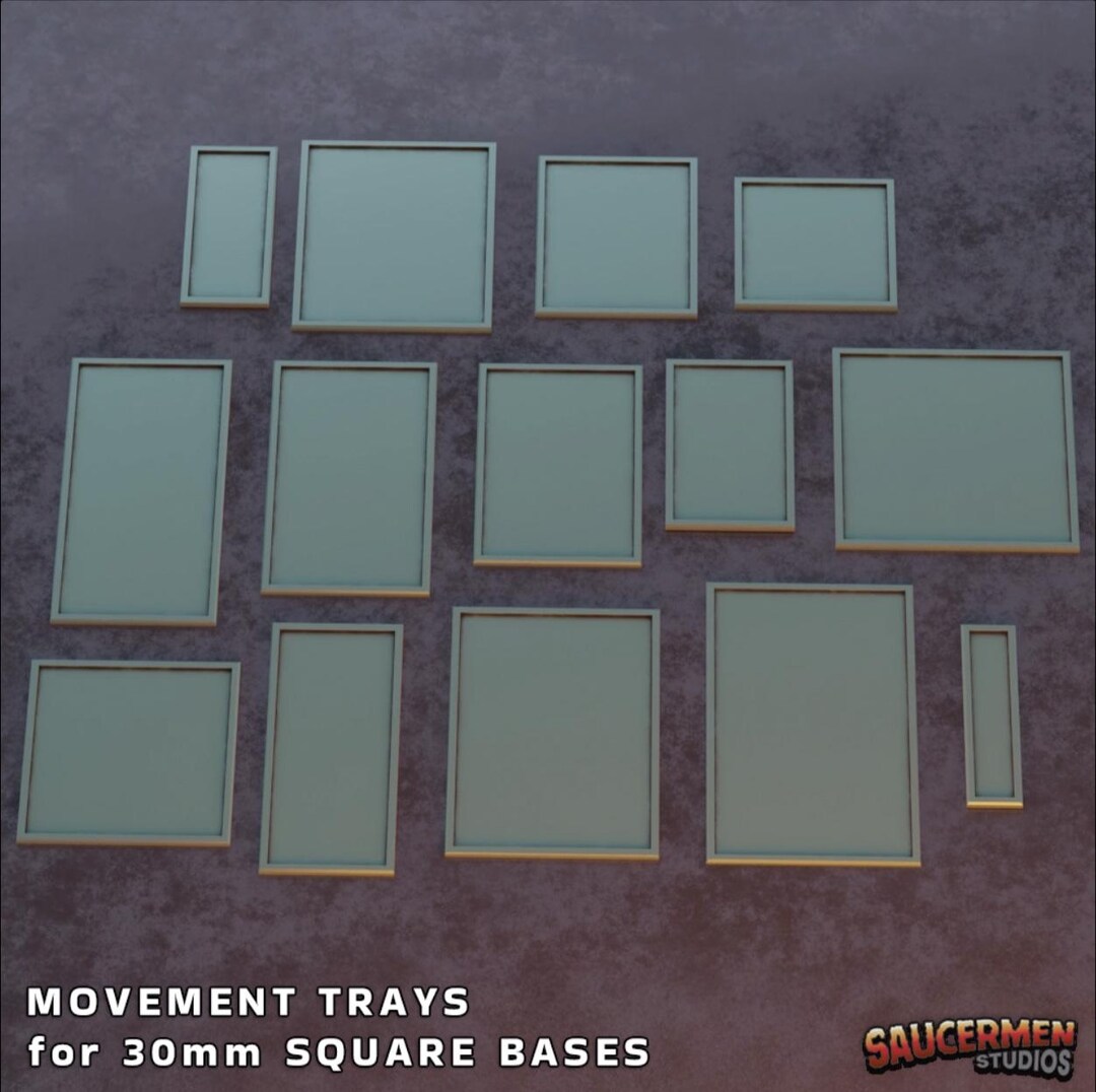 30mm Square Base Movement Trays: Wargaming Accessories - Etsy
