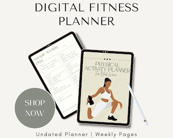 Gentle Workout Planner for Black Women | Beginner Workout Journal | Self-Love Wellness Tracker | Easy & Empowering Health Planner