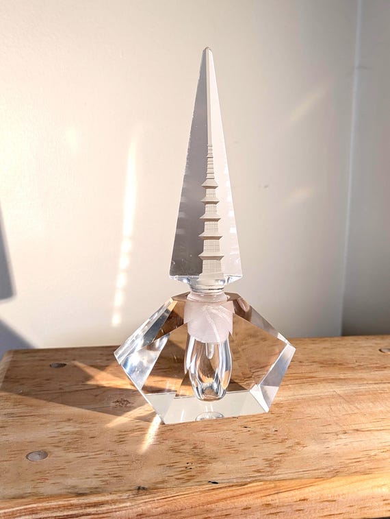 Vintage 1970s Japanese Pagoda Large Perfume Bottle