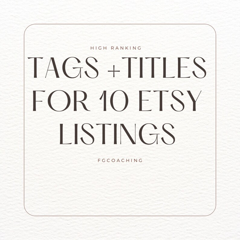 10 High Ranking Titles and Tags Unlock Etsy Success: Customized SEO Tags for Your Shop's Best Listings image 1