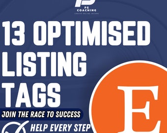 ETSY Seo 13 High Ranking Tags Unlock Etsy Success: Customized SEO Tags for Your Shop's Best Listings