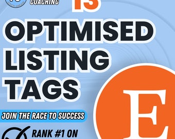 ETSY Seo 13 High Ranking Tags Unlock Etsy Success: Customized SEO Tags for Your Shop's Best Listings