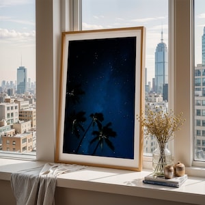 Sternenhimmel Palmen Digitaler Download - hochauflösende Nachthimmel Fotografie, im Verhältnis 2:3, Sofort Download