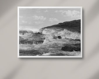 Impression murale d'art - Édition limitée - « Sauvage », photographie noir et blanc, impression en chambre noire, double exposition