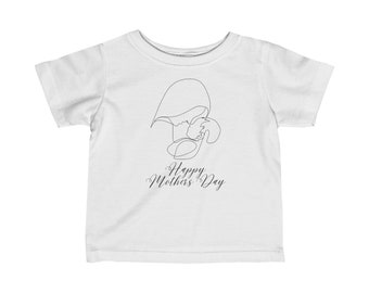 T-shirt en jersey fin pour bébé, spécial Fête des Mères, Fête des Mères