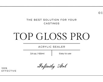 TOP GLOSS PRO - Scellant 100% efficace pour gypse Jesmonite/polymère