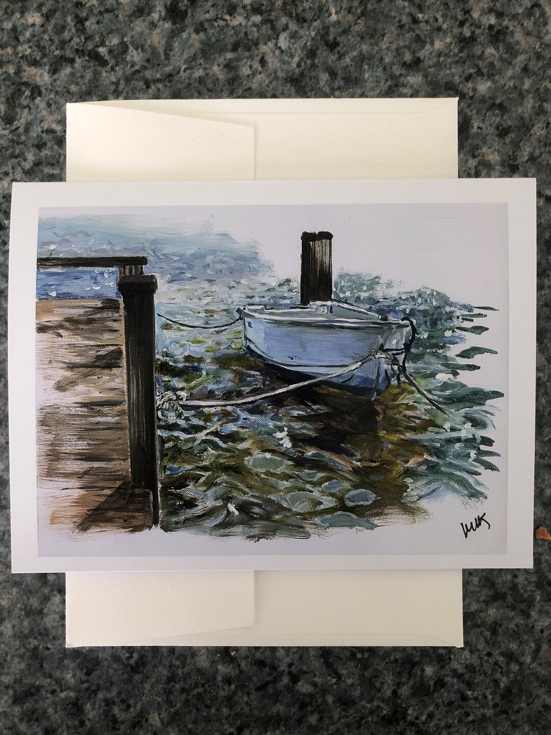 Chesapeake Bay Boat Blank Note Card - Etsy