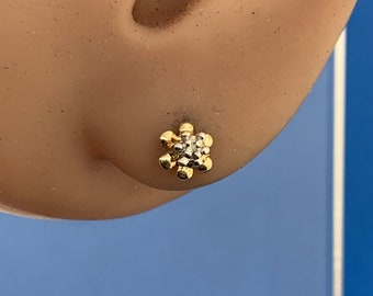 のかちむ Retro JCM 10K Yellow White Gold Diamond Accent Buttercup