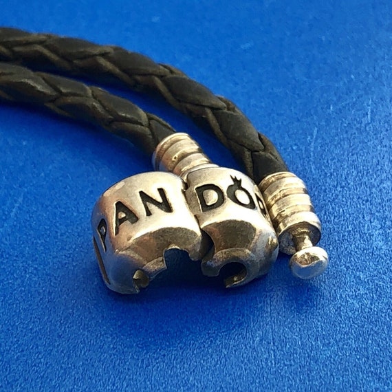 Pandora Moments Double Black Leather Bracelet Ste… - image 6