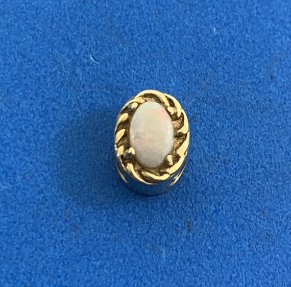 Designer 10K Yellow Gold Oval Opal Slide Bracelet… - image 4