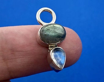 Doug Paulus DP India Sterling Silver 925 Iridescent Art Glass Pendant