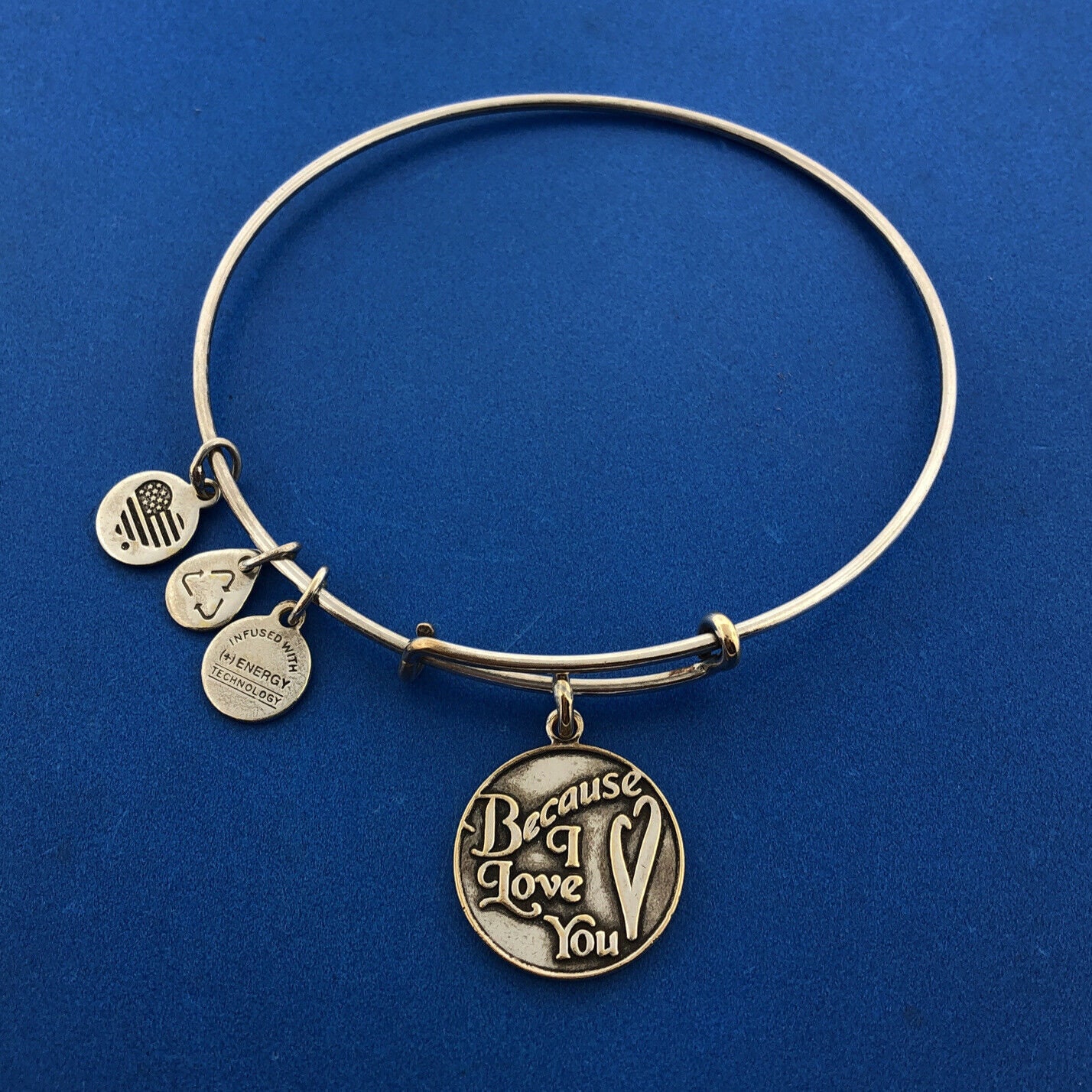 2016 ALEX and ANI Bronze Toned Because I Love You Wire Adjustable