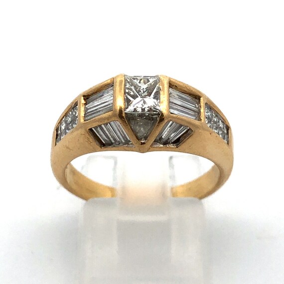 Designer 18K Yellow Gold Multi-Cut Diamond Modern… - image 3