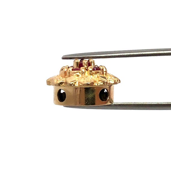 Designer 14K Yellow Gold Round Ruby Slide Bracele… - image 6