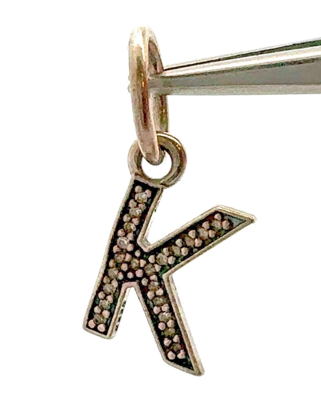 Pandora Ale 925 Sterling Silver Cz Initial Letter K Dangle 791318