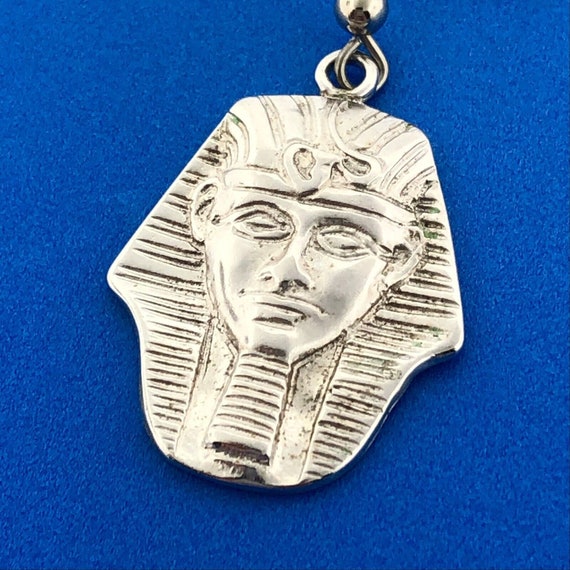 Designer STZ Silver Tone King Tut Sphinx Egyptian… - image 4