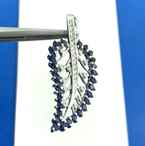 Designer GRP Blue Sapphire Diamond 925 Sterling Si